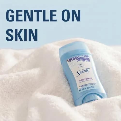 Secret Invisible Solid Clean Lavender Antiperspirant & Deodorant for Women, 5.2 oz (2.6 oz x 2) | 24hr Sweat & Odor Protection thumbnail 4