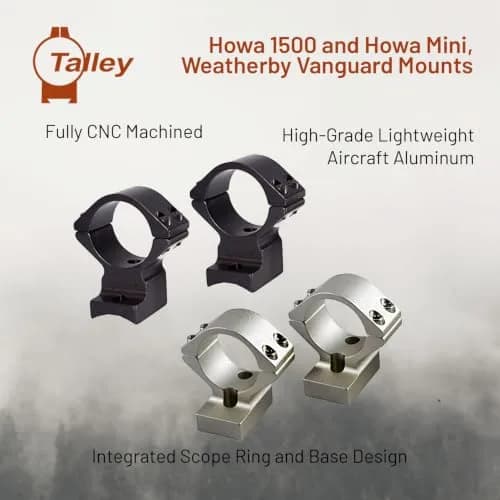 Talley 1" Weatherby Vanguard Low Scope Mount | Integrated Alloy Design, Lightweight & Durable (70-120 chars) thumbnail 5