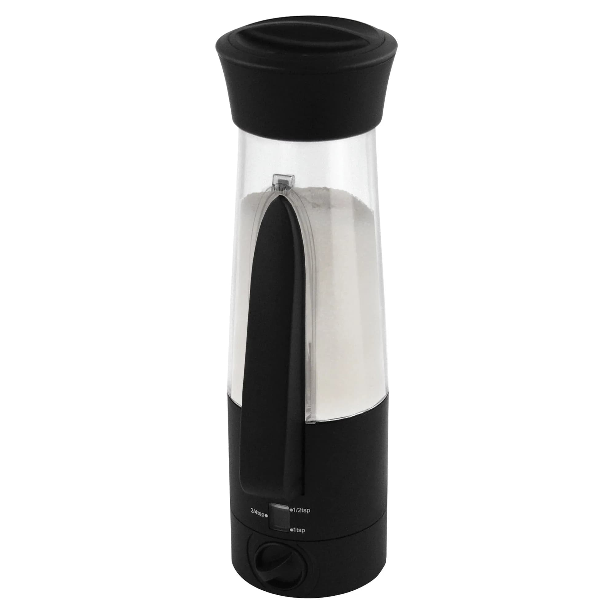 KitchenArt Automeasure Adjustable Sugar Dispenser/Shaker Black 198ml (0.75 Cup) | Portion Control Coffee Bar Essential - main product image