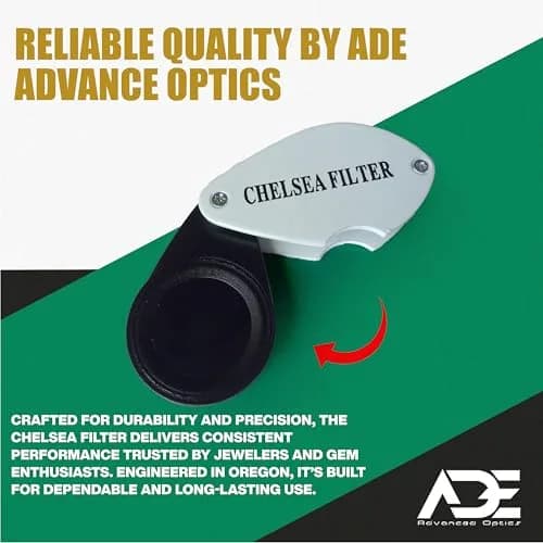 Ade Advanced Optics Chelsea Filter – Gemstone Identification Tool for Emerald, Jadeite, Green & Gem Stones Testing – Compact Jewelers Filter thumbnail 8