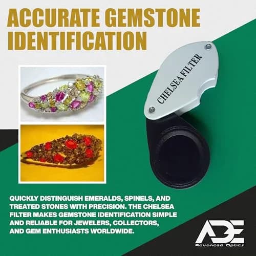 Ade Advanced Optics Chelsea Filter – Gemstone Identification Tool for Emerald, Jadeite, Green & Gem Stones Testing – Compact Jewelers Filter thumbnail 5