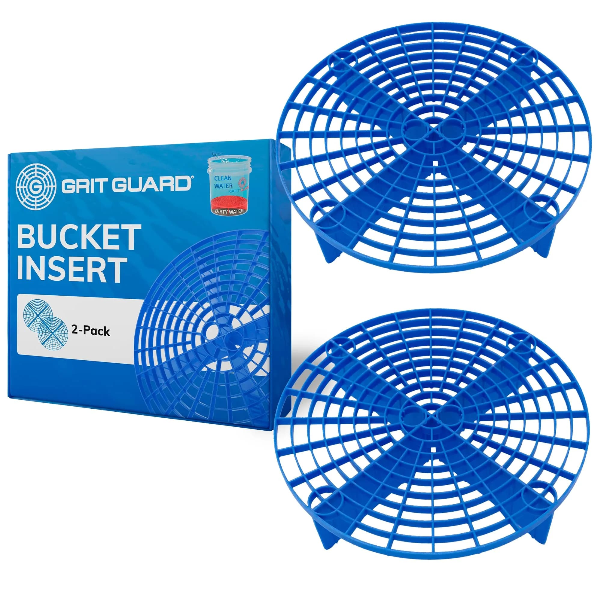 Grit Guard Original Red Bucket Insert 10" Diameter for 3.5-6 Gallon Buckets | Scratch-Free Car Washing — Blue