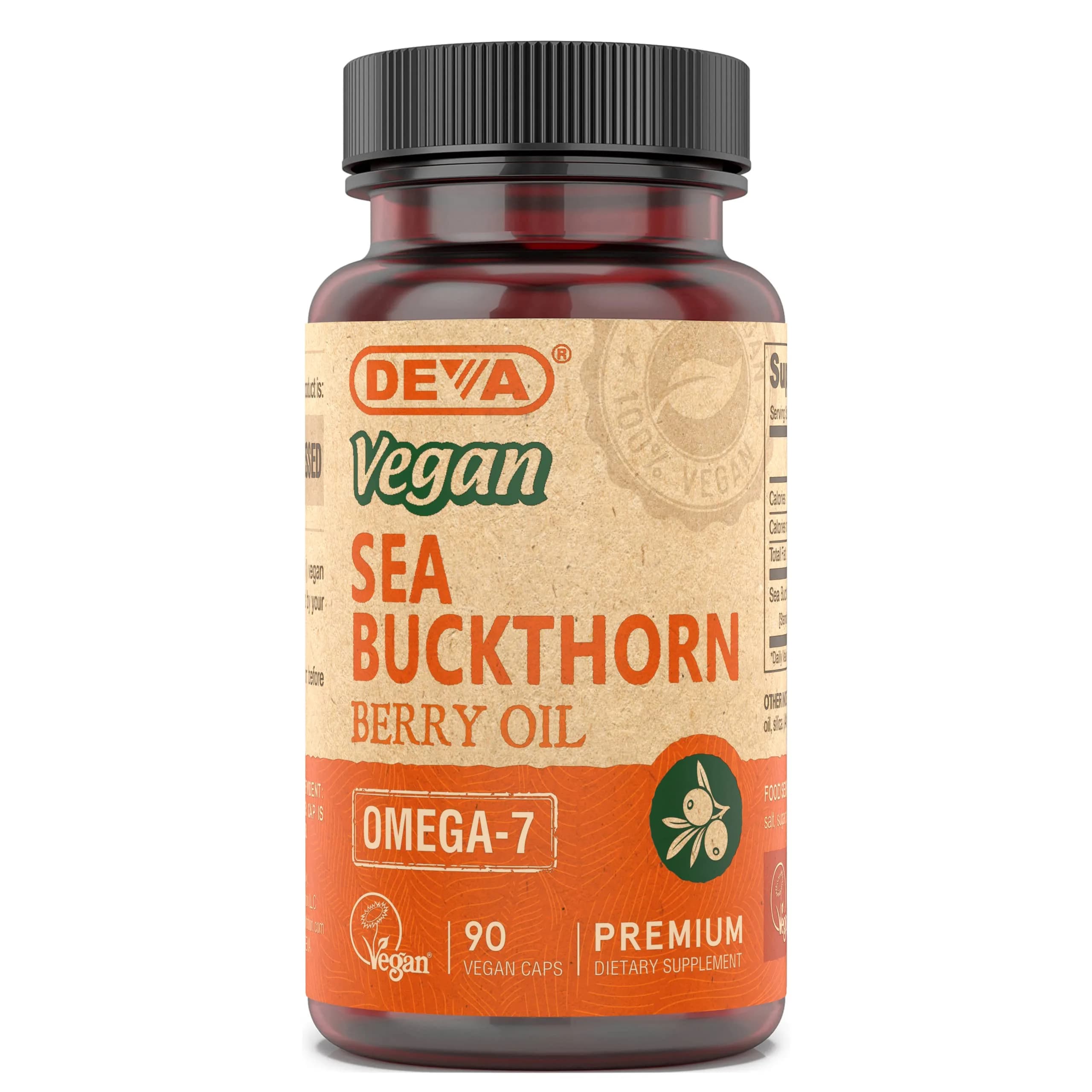 DEVA Vegan Sea Buckthorn Berry Oil 500mg - main product image
