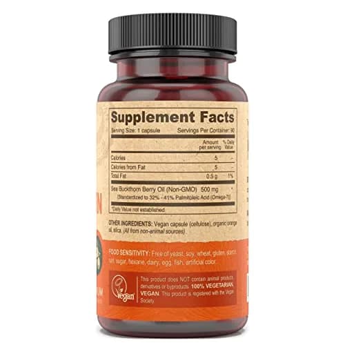 DEVA Vegan Sea Buckthorn Berry Oil 500mg thumbnail 3