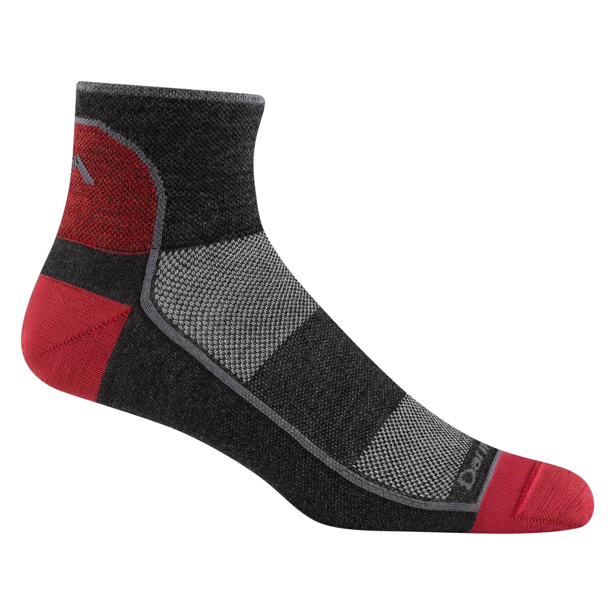 Darn Tough Vermont Men's Quarter Lightweight Running Sock (Style 1715) - DTV, Small — Team Dtv / Medium