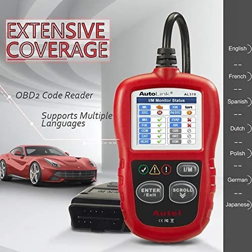 Autel Autolink AL319 Car OBD2 Scanner Code Reader Engine Fault Code Scanner CAN Diagnostic Tool for All Vehicles Since 1996 thumbnail 2