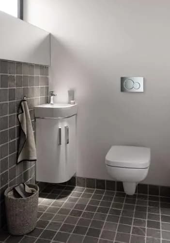 Geberit Samba Dual Flush Actuator Plate Chrome | For Concealed Tanks UP300/UP320/UP720 thumbnail 2