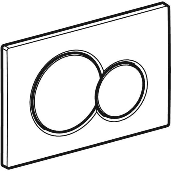 Geberit Samba Dual Flush Actuator Plate Chrome | For Concealed Tanks UP300/UP320/UP720 thumbnail 4