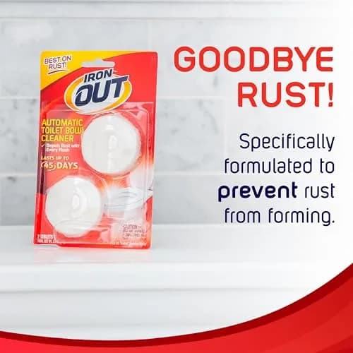 Iron OUT Rust Stain Remover Automatic Toilet Bowl Cleaner Tablets 6 Count | Prevents Rust & Hard Water Stains thumbnail 3