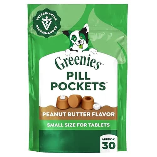 Greenies Peanut Butter Pill Pockets Small Size Dog Treats 30 Count (1.5 oz) | Vet-Recommended for Small Dogs thumbnail 1
