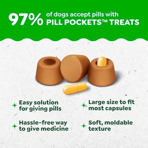 Greenies Pill Pockets Large Size Dog Treats Peanut Butter 30 Count (225 g / 7.9 oz) | Vet-Recommended Pill Masking Treats thumbnail 2