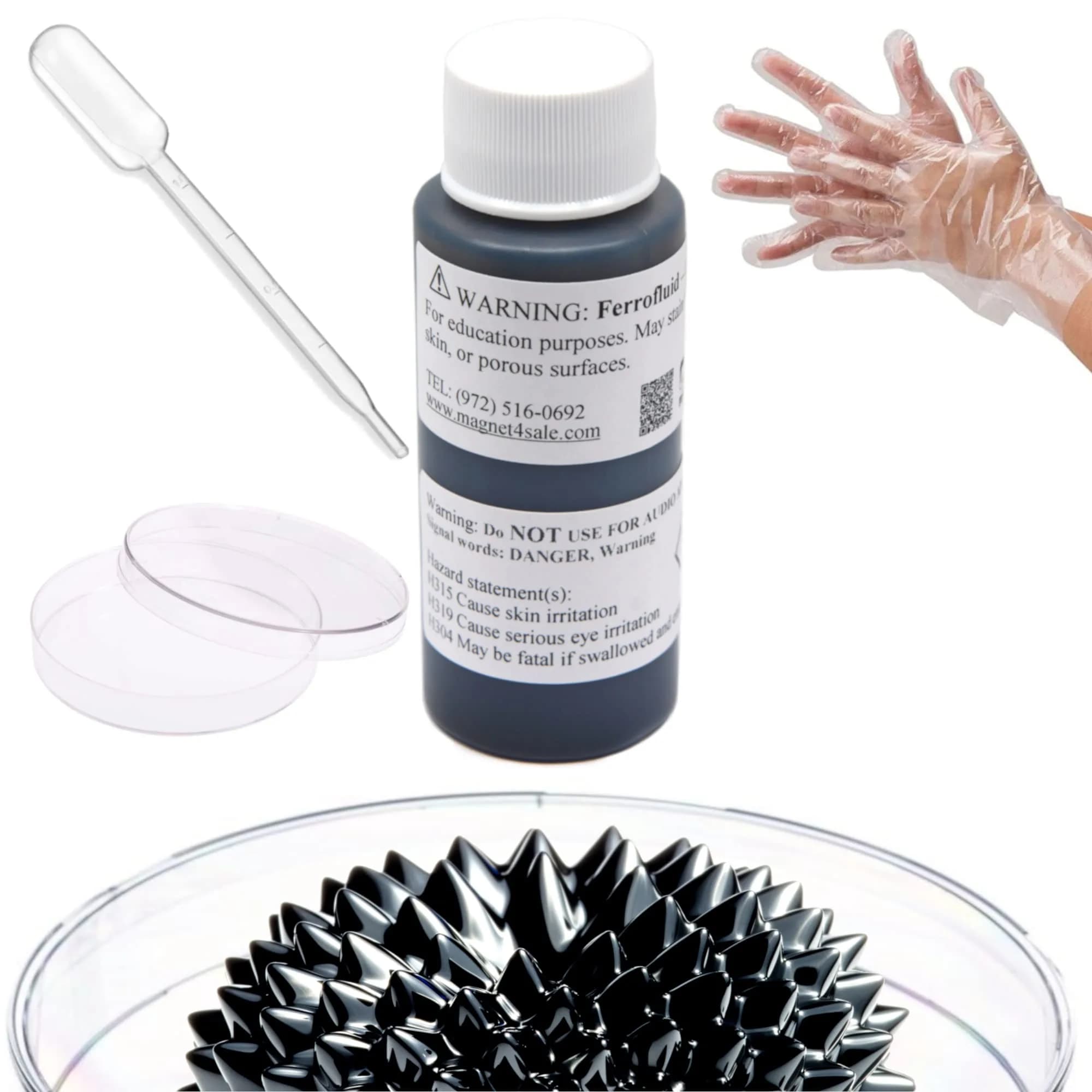 CMS MAGNETICS Ferrofluid Science Experiment Kit 59mL (2 Fl Oz) | Visualizing Magnetic Fields - main product image