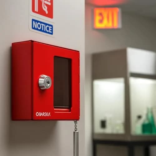 Barska Red Steel Emergency Key Box with Breakable Glass & Hammer | 1 Unit thumbnail 4