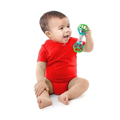 Bright Starts Oball Shaker Rattle Toy | BPA-Free, Easy Grip for Newborns & Infants thumbnail 2