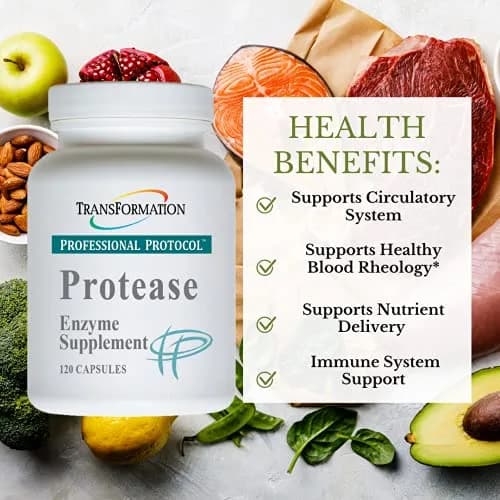 TRANSFORMATION Enzymes - Protease Digestive Supplement 120 Capsules | Supports Healthy Digestion & Immunity thumbnail 1