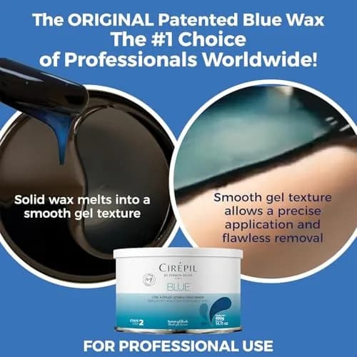 Cirepil Blue Stripless Hard Wax 400g (14.11oz) | Professional Salon-Quality Hair Removal for All Skin Types thumbnail 4