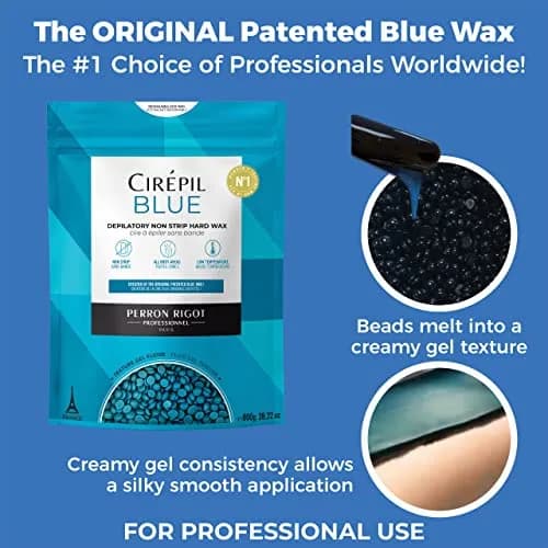 Cirepil Blue Stripless Hard Wax Beads 800g (28.22oz) | Professional Hair Removal for Face, Bikini & Body thumbnail 4
