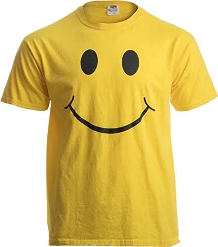 Ann Arbor T-shirt Co. Smile Face Unisex T-Shirt 2XL Yellow | Soft Cotton, Modern Fit, Positive Vibe thumbnail 1