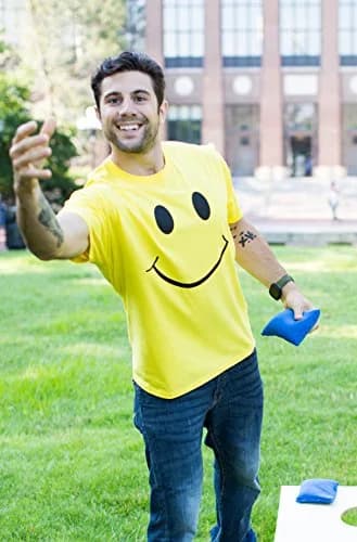 Ann Arbor T-shirt Co. Smile Face Unisex T-Shirt 2XL Yellow | Soft Cotton, Modern Fit, Positive Vibe thumbnail 6