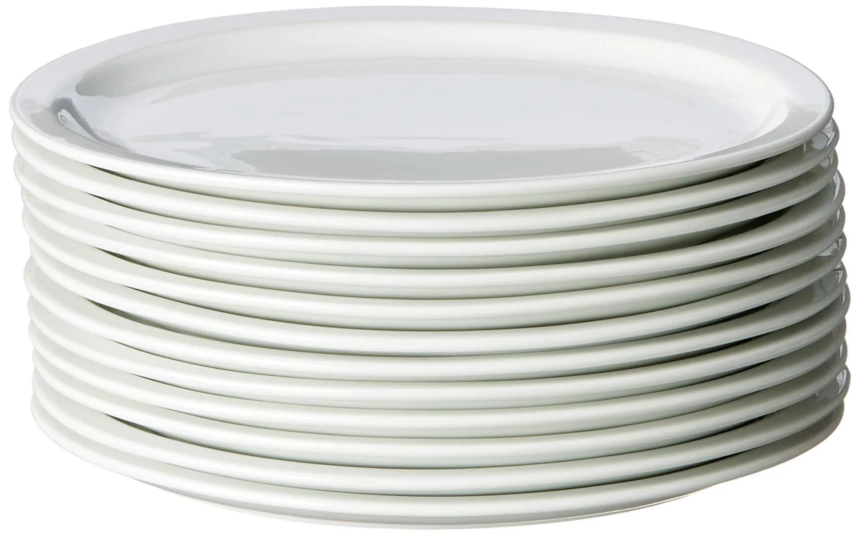 CAC China NCN-13 Clinton Narrow Rim 11-1/2-Inch Porcelain Oval Platter | Super White, Durable & Oven Safe - main product image