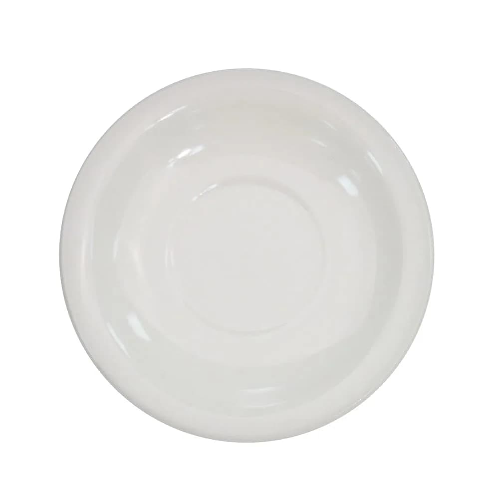 CAC China NRC-2 Narrow Rim 5-1/2-Inch American White Stoneware Saucer | Durable, Oven & Dishwasher Safe - main product image