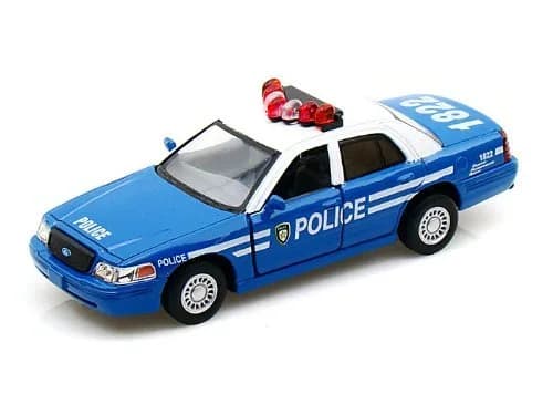 KiNSMART Ford Crown Victoria Police Interceptor 1:42 Scale 5" Die-Cast Car | Pullback Action for Kids & Collectors — Nypd