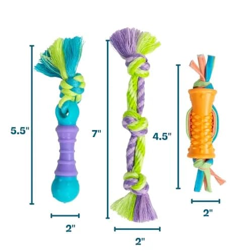 Pupstages Dental Chew Pack Mini Dog Chew Toys, 7" | Supports Healthy Teeth & Gums thumbnail 6