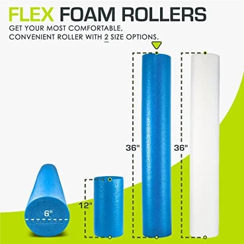 ProsourceFit Blue High Density Foam Roller 91cm x 15cm (36" x 6") | Extra Firm Muscle Recovery & Core Training thumbnail 2