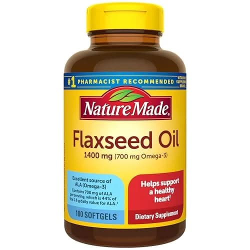 Nature Made Extra Strength Flaxseed Oil 1400 mg Softgels, 100 Softgels thumbnail 1