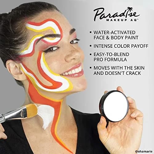 Mehron Makeup Paradise AQ - DARK BLUE | Water-Activated Face & Body Paint, 1.16 oz, Vibrant & Long-Lasting thumbnail 4
