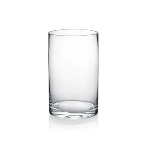 WGVI Thick Clear Cylinder Glass Vase 3" W x 5" H | Elegant Floral Container & Wedding Centerpiece thumbnail 1