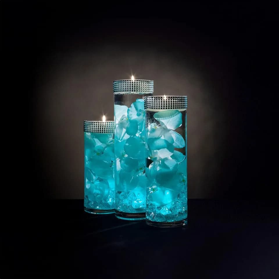 WGVI Thick Weighted Clear Cylinder Glass Vase 3" W x 10" H | Handcrafted, Durable, Elegant thumbnail 6