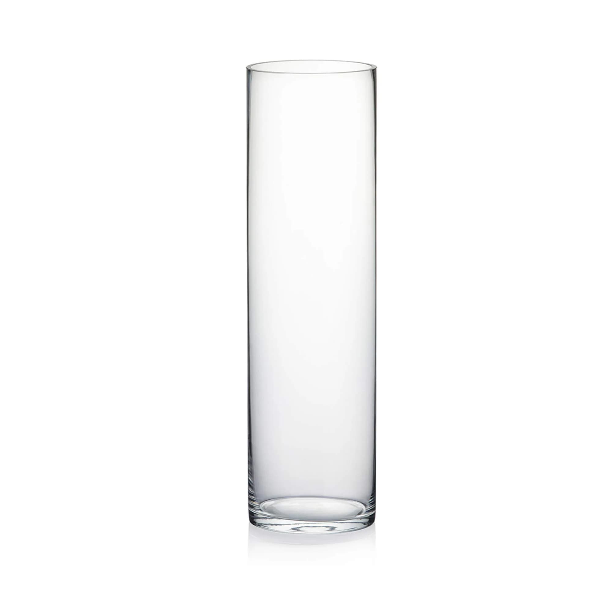 WGVI WGV Cylinder Vase Diameter 5" Height 18" | Clear Glass Floral Planter - main product image
