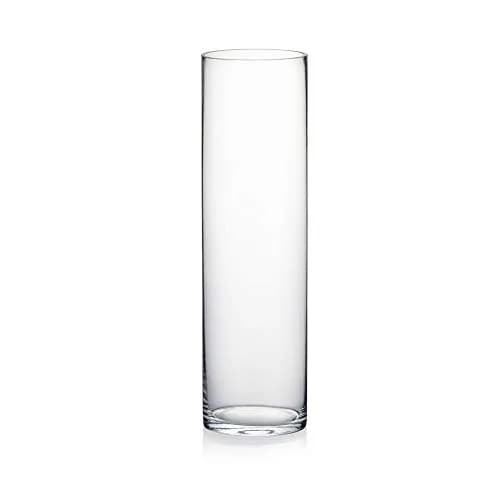 WGVI WGV Cylinder Vase Diameter 5" Height 18" | Clear Glass Floral Planter thumbnail 1