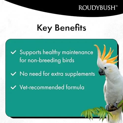 RoudyBush Daily Maintenance Bird Food Crumble Pellets 227 g (8 OZ) | Complete Daily Feed for Parakeets, Cockatiels, Conures, Lovebirds thumbnail 3