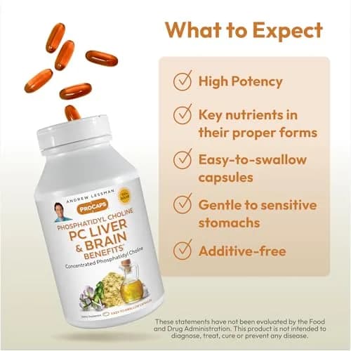 Andrew Lessman ProCaps PC Liver & Brain Benefits 360 Count Softgels | Supports Cognitive Function & Liver Health thumbnail 4
