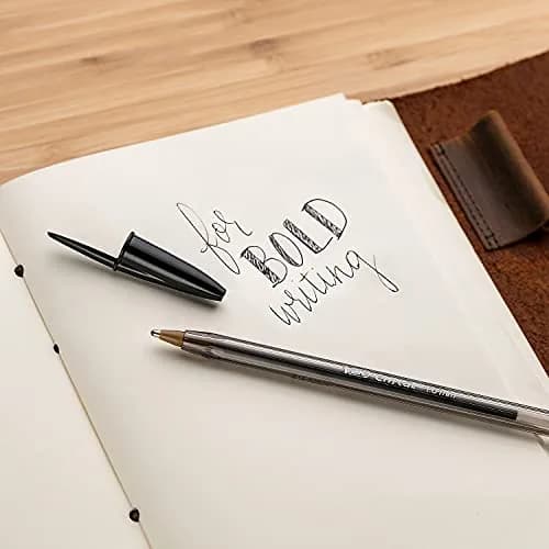 BIC Cristal Xtra Bold Ballpoint Pen, Black Ink, 1.6mm Bold, Dozen | Smooth Writing Instrument for Students & Office thumbnail 5