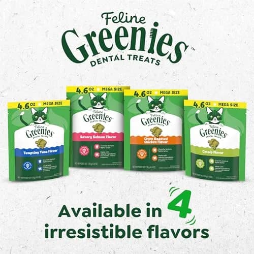 Greenies Feline Natural Dental Cat Treats, Tempting Tuna Flavor, 2.1 oz (60 g) | Vet-Recommended for Daily Dental Care thumbnail 9