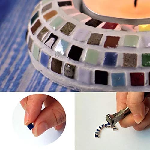 ALEA Mosaic Micro Ceramic Tiles 5x5mm (3/16 inch) 1000 Pieces | Handcrafted Red Mosaic Craft Tiles thumbnail 3