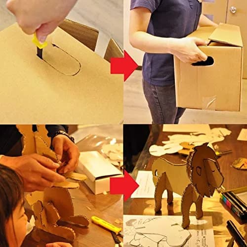 CANARY Cardboard Cutter Utility Knife 19 cm (7.5") | Non-Stick Coated Blade for Boxes & Packages thumbnail 4
