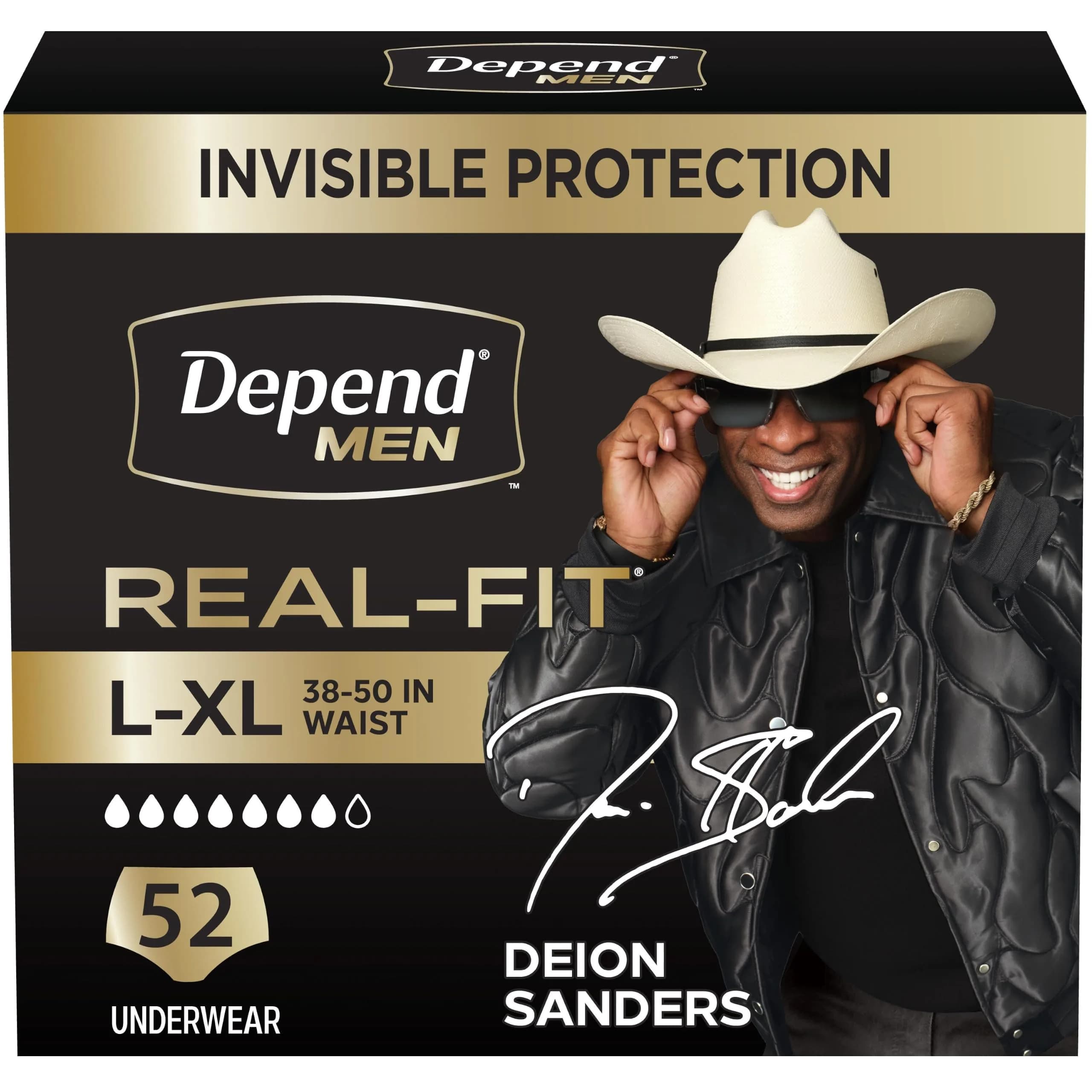 Depend Real Fit Incontinence Underwear for Men, S/M, 56 Count | Maximum Absorbency for Men's Bladder Protection — Large/X-Large (Grey)