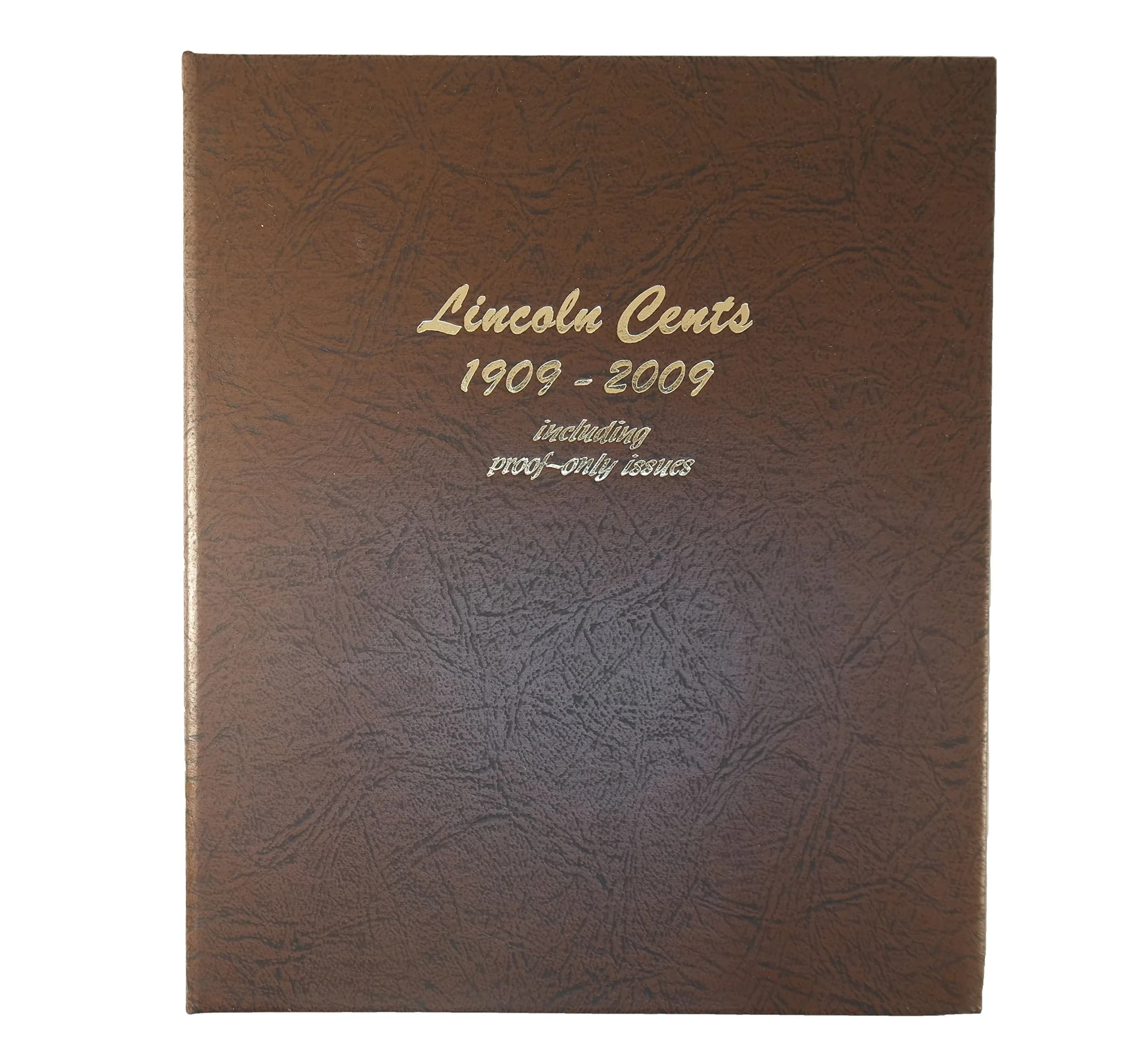 Dansco Lincoln Cent with Proof Coin Album 1909-2009 #8100 | Holds 324 Coins, Brown Leatherette Binder