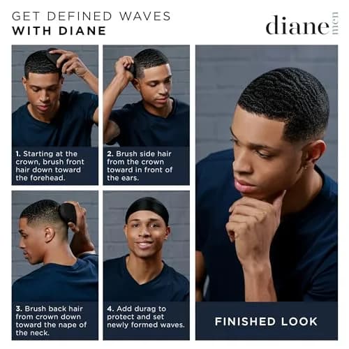 Diane Boar Bristle Military Hair Brush for Men & Women | Detangling & Shine (100% Boar Bristles, 1 Count) thumbnail 4