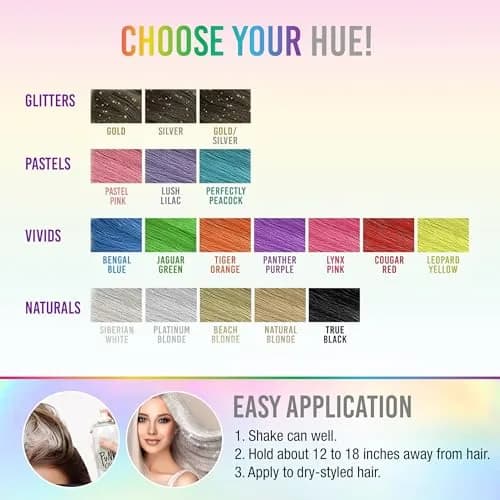 Jerome Russell Punky Silver Glitter Spray 3.5 oz | Sparkly Hair & Body Color for Kids & Adults thumbnail 5