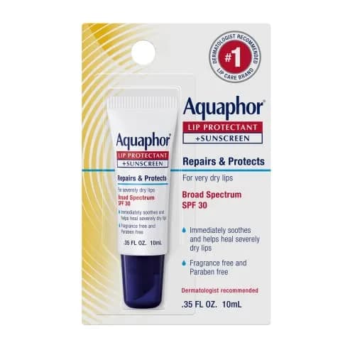 Aquaphor Lip Repair Lip Balm with Sunscreen SPF 30, 10ml (0.35 Fl Oz) | Dermatologist Recommended for Dry, Chapped Lips thumbnail 1