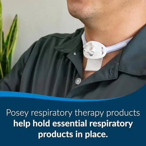 Posey Foam Trach Tie Small 23 cm (9 in) Neck Size | Pediatric Tracheostomy Tube Holder Pack of 12 thumbnail 3