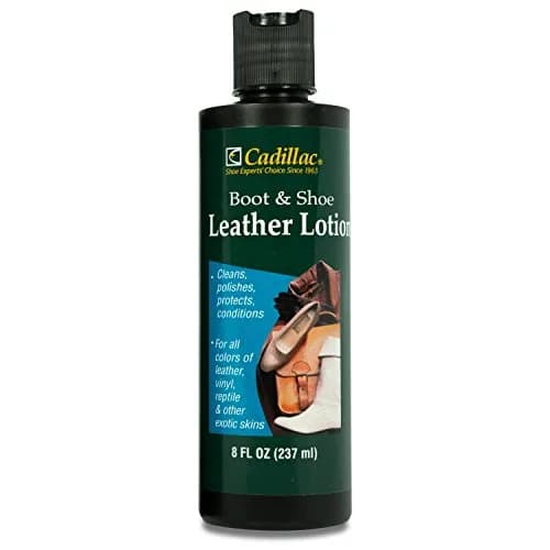 Cadillac Boot and Shoe Leather Lotion 8 Fl Oz (237 ml) | Cleans, Conditions, Protects, and Polishes Leather Footwear thumbnail 1