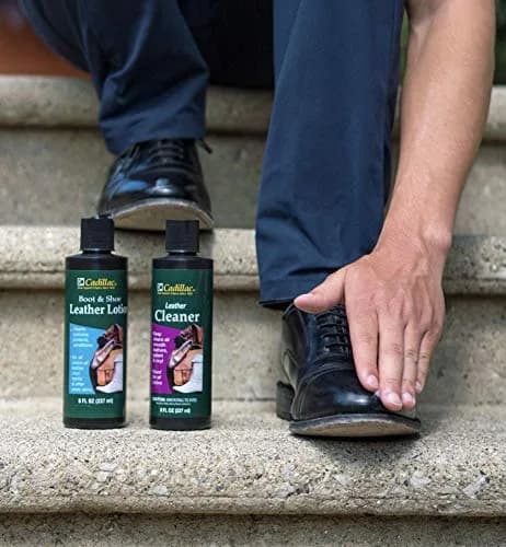 Cadillac Boot and Shoe Leather Lotion 8 Fl Oz (237 ml) | Cleans, Conditions, Protects, and Polishes Leather Footwear thumbnail 4