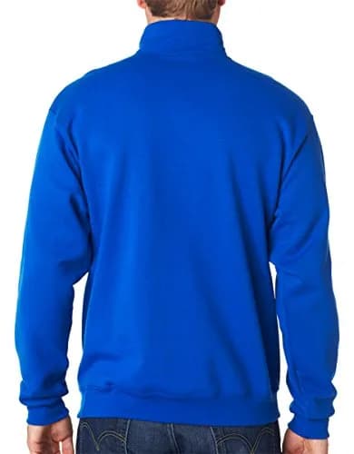 Jerzees NuBlend 1/4-Zip Cadet Collar Sweatshirt Royal XL 203g (8 oz) | Pill-Resistant Fleece for Daily Comfort thumbnail 3