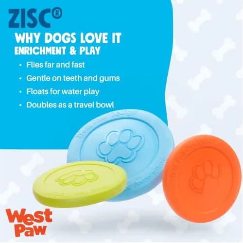 WEST PAW Zisc High-Flying Disc Dog Toy - Small - Glow | Durable, Floatable & Eco-Friendly thumbnail 2